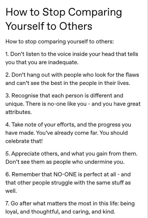 How To Not Compare Yourself To Others, How To Stop Comparing Yourself To Others, Shadow Workbook, Pretty Mindset, Stop Comparing Yourself To Others, Positivity Mindset, Comparing Yourself, Building Self Esteem, Stop Comparing