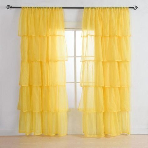 Correo: imelda gonzalez - Outlook Window Curtain Designs, Curtain Sewing Pattern, Childrens Curtains, Curtains Living Room Modern, Diy Wall Decor For Bedroom, Colorful Room Decor, Ruffle Curtains, Diy Room Decor For Teens, Stitching Ideas