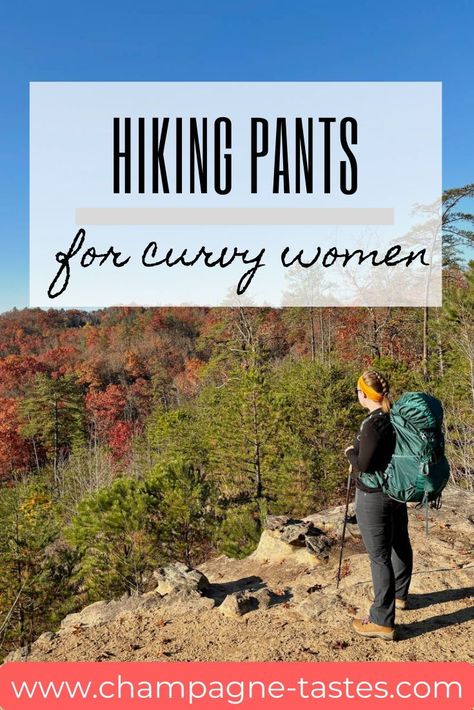 Need recommendations of comfortable hiking pants for curvy women? This guide compares five different brands. Hiking Summer Outfit, Pants For Curvy Women, Plus Size Hiking Outfit, Best Hiking Pants, Hiking Leggings, Hiking Wear, Travel Attire, Hiking Summer, Hiking Fits