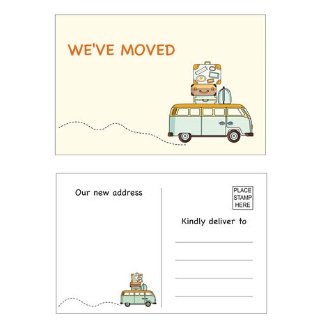 PRICES MAY VARY. Just Moved? Let you’re your friend and family know your new address with these adorable box car moving announcement postcards. Card Size: 4” x 6” Inches, the color of the card is cream (not white) This set of 50 postcards can be given to new home owner as a housewarming gift or also good for business use. Simply write or stamp your new address on the backside, and add a postage stamp. Simple and quick! You don’t need the envelopes for it. 100% UNIQUE design: All designs are crea Car Moving, New Address Cards, Moving Announcement Postcard, Change Of Address Cards, New Home Card, Moving Announcement, Flying Dragon, Home Card, Moving Announcements