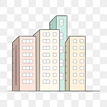 Building Clipart, Building Png, Building Cartoon, Yellow Building, Pink Clipart, Cartoon Building, Multi Storey Building, Color Clipart, Travel Clipart