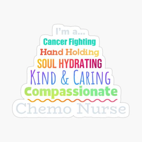 Chemo Nurse, Nurse Stickers, Coloring Stickers, Medical Professionals, Eye Catching Colors, Sticker Design, Awesome Products, My Art, Vinyl Sticker