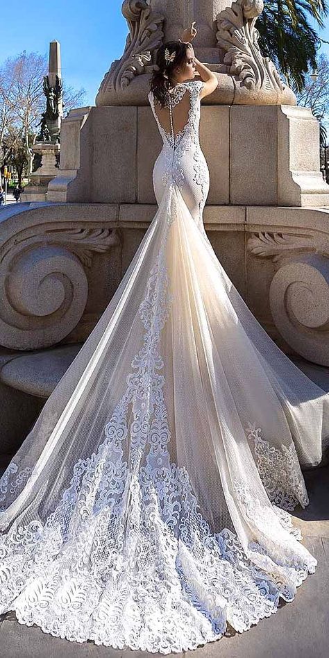 Crystal Design Wedding Dresses 2016 ❤ See more: http://www.weddingforward.com/crystal-design-wedding-dresses/ #weddings Mermaid Fit, Second Wedding, 2016 Wedding Dresses, Blushing Bride, A Wedding Dress, Wedding Picture, Crystal Design, Dresses Lace, Design Wedding