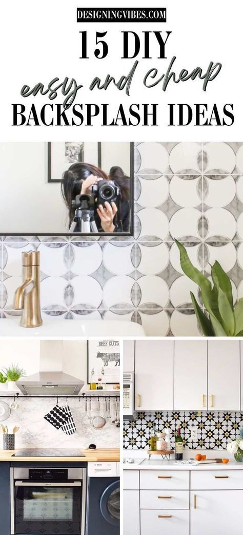 15 Best DIY Backsplash Ideas for Bathrooms & Kitchens Office Kitchen Backsplash, Backsplash Cover Up Diy, Unique Bathroom Backsplash Ideas, Peel And Stick Wallpaper As Backsplash, Wallpaper As A Backsplash, Painted Backsplash Ideas Stencil, Fun Backsplash Ideas, Bathroom Sink Backsplash Ideas Diy, Backsplash Stencil Ideas