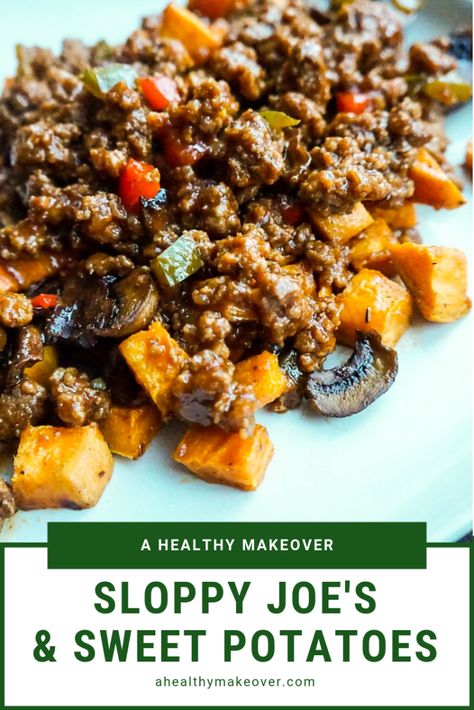 Sweet Potato Sloppy Joe, Homemade Sloppy Joe Recipe, Sweet Potato Bowls, Sweet Potatoes Recipe, Sweet Potato Skillet, Homemade Sloppy Joes, Cubed Sweet Potatoes, Sloppy Joes Recipe, Child Hood