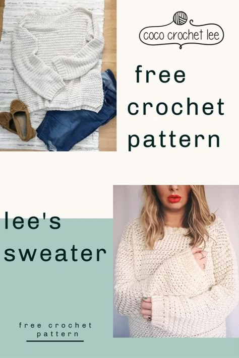 Free Crochet Sweater Patterns For Women, Grandma Cardigan, Crochet Sweater Free, Crochet Cardigan Pattern Free, Crochet Sweater Pattern Free, Crochet Sweaters, Vogue Knitting, Beginner Crochet, Crochet Cardigan Pattern