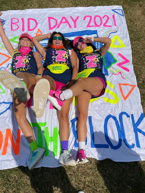 90s Sorority Theme, 80s Bid Day Theme Sorority, 90s Bid Day Theme, 80s Sorority Theme, New Bids On The Block Bid Day, New Bids On The Block, Alpha Chi Omega Canvas, Chi Omega Canvas, Bid Day Ideas