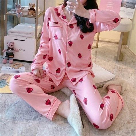 Night Wear Dress, Washing Labels, Pyjamas Set, Cute Pjs, Cute Pajama Sets, Pink Pajamas, Cute Preppy Outfits, Cute Pajamas, Lemon Print