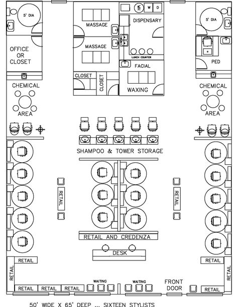 interior n Full Service Salon Layout, Salon Blueprint Layout, Beauty Salon Layout, Salon Suite Layout Floor Plans, Beauty Salon Plan, Salon Layout Ideas Floor Plans, Salon Layout, Hair Salon Interior Design, Salon Interior Design Ideas