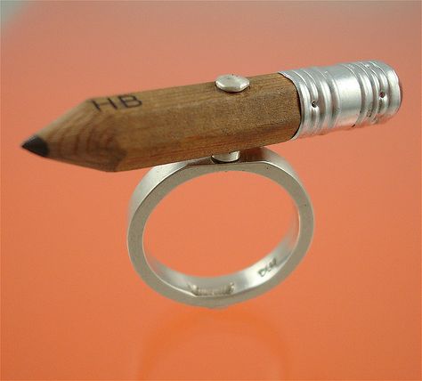 Recycled Pencil - Spin Ring Danielle Miller, Horseshoe Ring, Spinning Rings, Recycled Jewelry, Upcycled Jewelry, Top Drawer, Wooden Jewelry, Love Ring, White Diamonds