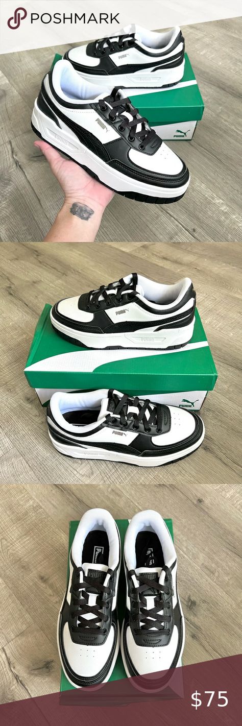 Puma Cali Dream Platform in Black and White size 8.5 women’s NEW! Puma Cali, Puma Shoes, Cali, The Social, The Day, Black And White, Closet, Fashion Tips, Clothes Design