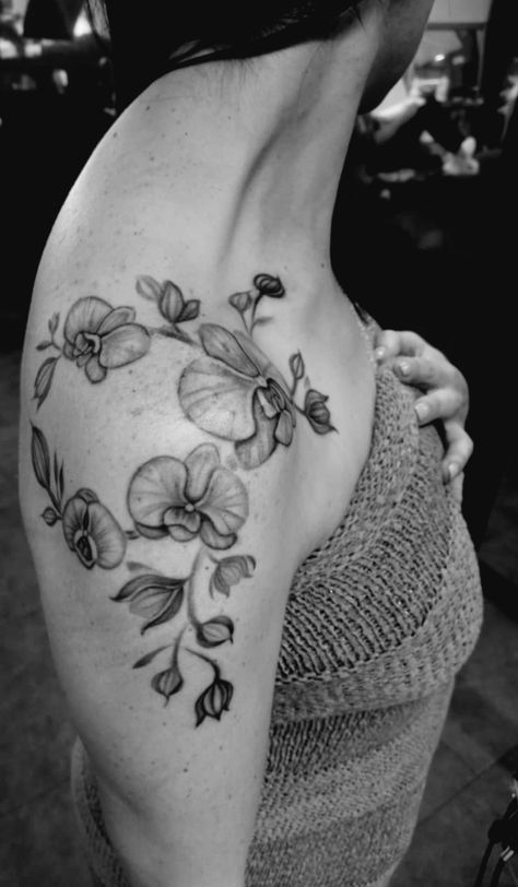 Belize Tattoo, Shoulder Sleeve Tattoos, Go Tattoo, Orchid Tattoo, Boho Tattoos, Tattoo Board, Shoulder Tattoos, Shoulder Tattoos For Women, Tattoo Inspo