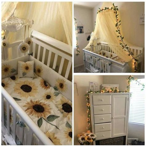 Sunflower Room, Sunflower Nursery, Sunflower Girl, Girl Nursery Themes, Baby Room Themes, Baby Nursery Themes, Girl Nursery Room, Baby Room Design