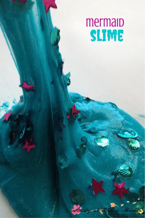 Mermaid Messy Play, Dough Slime, Sensory Play Recipes, Study At Home, Mermaid Slime, Slime Recipes, Idea Box, Sensory Ideas, Mermaid Crafts