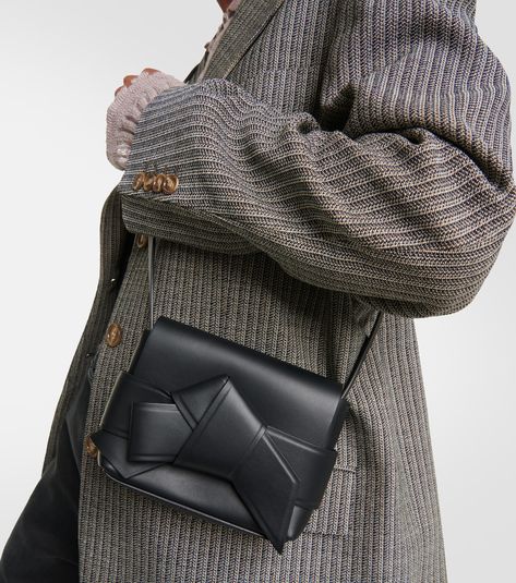 Acne Musubi, Mini Musubi, Acne Studios Bag, Japanese Obi, Black Leather Crossbody Bag, Bag Cover, Roger Vivier, Mini Shoulder Bag, Mini Crossbody Bag