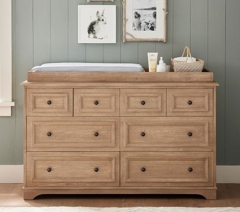 Changing Tables & Baby Dressers | Pottery Barn Kids Dresser Topper, Extra Wide Dresser, Changing Table Dresser, Wide Dresser, Dovetail Joinery, Weathered White, Old Mattress, Convertible Crib, Choose Joy