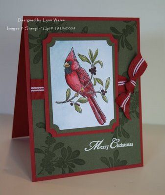 Cardinal Christmas Cards, Cardinal Christmas, Stamped Christmas Cards, Christmas Cardinals, Beautiful Christmas Cards, Homemade Christmas Cards, Stampin Up Christmas Cards, Christmas Bird, Red Bird