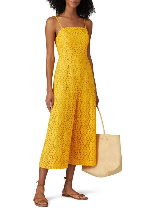 Trina Turk Lily Jumpsuit Lace Jumpsuit, Rent The Runway, Yellow Lace, Closet Designs, Square Necklines, Trina Turk, Square Neckline, Fashion Inspo, Lily