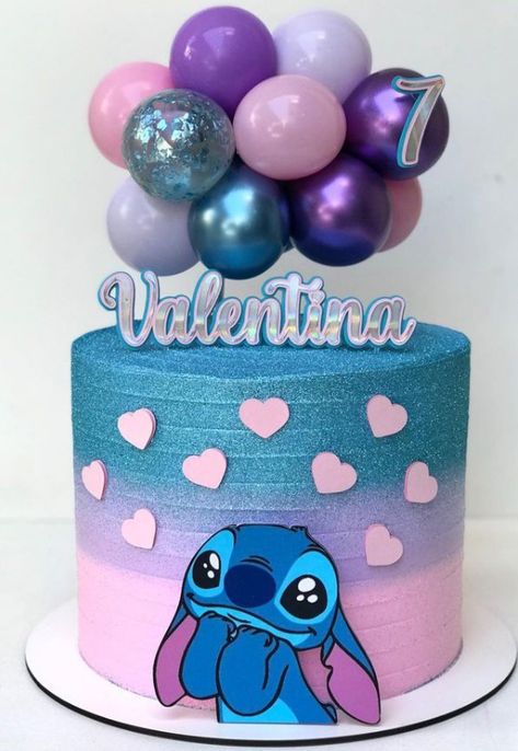 Stitch Birthday Cake For Girl, Lilo And Stitch Cakes, Stitch Bday Cake, Lilo And Stitch Cake Ideas, Bolos Do Stitch, Stitch Torte, Stitch Cake Ideas, Stitch Cake Design, Stitch Birthday Cake Ideas