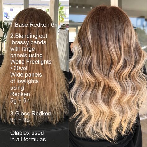 Sue Tyrrell on Instagram: “Salted Caramel 🍯 #colorcorrection  My client wanted something on the golden side but not brassy⚡️ So we opted for a caramel blonde creating…” Caramel Blonde Hair Honey, Blonde Hair Color Formulas, Balayage Formulas, Blonde Formulas, Hair Toning, Caramel Blonde Hair Color, Caramel Ombre Hair, Ashy Blonde Hair, Hair Formulas