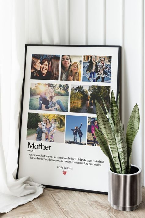 Mothers Day Gifts With Pictures, Mothers Day Collage, Happy Birthday Mom From Daughter, Mothers Day Frame, Best Friend Anniversary, Art For Mom, Mommy Photos, Picture Frame Gift, Mather Day