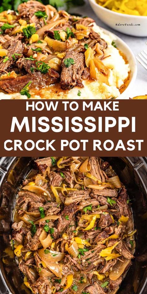 Mississippi Pot Roast Crockpot Recipe Mississippi Pot Roast Crockpot Gluten Free, Mississippi Pot Roast Banana Peppers, Texas Pot Roast Crockpot, Roast Crock Pot Recipes Slow Cooker, Pepperocini Roast Crockpot Crock Pot, Gluten Free Mississippi Pot Roast, Dutch Oven Mississippi Pot Roast, Mississippi Pot Roast Crockpot Recipes, Crock Pot Pot Roast Recipes