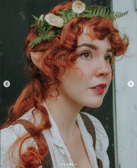 Rachel Maksy Hair, Rachel Masky, Rachel Maksy, Hobbit Party, Ren Faire Outfits, Medieval Cosplay, Mushroom Hair, Elf Cosplay, Medieval Woman