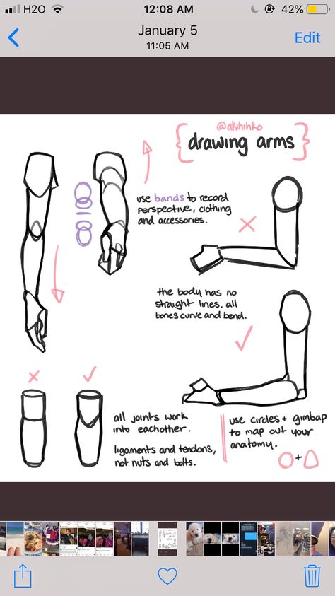 Anime Arms Tutorial, How To Draw Arms Anime, Anime Arms, Arm Drawing, Ligaments And Tendons, Tools Drawing, Tutorials Drawing, Art Tools Drawing, Body Reference