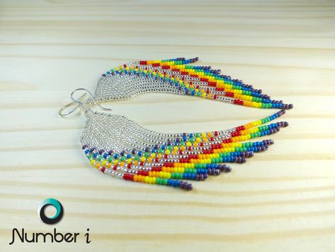 Easy Earrings, Beaded Projects, Beaded Earrings Native, Long Earring, Beaded Earrings Tutorials, Beaded Earrings Diy, Boho Style Earrings, Brick Stitch Earrings, Beaded Earrings Patterns