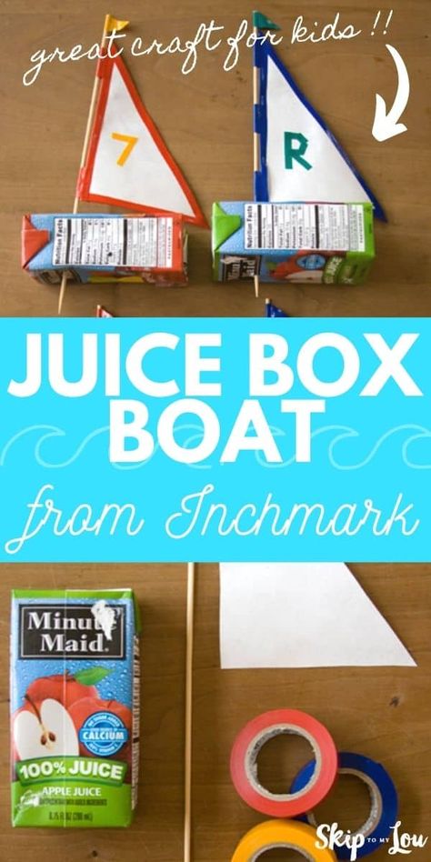 juice box boat craft Boat Craft, Kids Juice, Boat Crafts, Make A Boat, Skip To My Lou, Summer Camp Crafts, Juice Box, Sail Boats, Juice Boxes