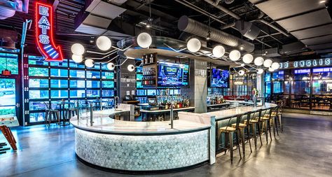 Live! At The Battery Is The Future of Sports Bars | Food and Drink | The Manual Sport Bar Design, Sports Bar Decor, Social Bar, Midtown Atlanta, Sports Bars, Bar Interior Design, Retail Inspiration, Bar Designs, Hospital Interior Design