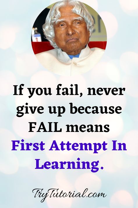 Most popular quotes by Dr. APJ Abdul Kalam to inspire for birthday, students, friendships, work & good morning quotes. Use them for motivational line for teacher for success and dreams as well. #quotes #abdulkalam #Apj #inspirational #forstudents #aboutfriendship #wingsoffireapj #attitude #relationship #goodmorning #thoughts #successstory #work #birthday #motivational #friends #dreams #aboutteachers #forteachers #forstudents Kalam Motivational-quotes, Thought Of The Day By Apj Abdul Kalam, Teacher Attitude Quotes, Thoughts Quotes Apj Abdul Kalam, Thoughts By Apj Abdul Kalam, Apj Quotes For Students, Quotes Deep Meaningful For Students, Apj Abdul Kalam Quotes For Students, Thoughts Of Apj Abdul Kalam