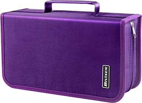 Bivisen CD/DVD Case Holder, 128 Capacity CD VCD Media Wallet, Storage, Holder, Booklet, Organizer (Purple) Purple Office Supplies, Cd Binder, Dvd Organization, Filing Organization, Binder Storage, Purple Office, Cd Dvd Storage, Wallet Storage, Dvd Storage