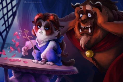 Tale as Old as No Grumpy Cat Disney, 8k Resolution Wallpapers, Humor Disney, Beast Wallpaper, Classic Disney Characters, Funny Disney Memes, Film Disney, Best Disney Movies, Disney Memes