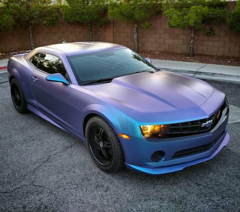 This is gonna be my car soon Ombre Car Wrap, Purple Wrapped Car, Wrapped Camaro, Holographic Car Wrap, Iridescent Car Wrap, Chameleon Car Wrap, Holographic Car, Camaro Car, Ground Effects