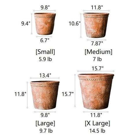 RusticReach Large Terracotta Red Concrete Planter Pot - Bed Bath & Beyond - 37760430 Farmhouse Flowers, Pest Control Plants, Planter Outdoor, Garden 2023, Large Outdoor Planters, Low Light Indoor Plants, Outdoor Fountains, Chic Garden, Floor Plants