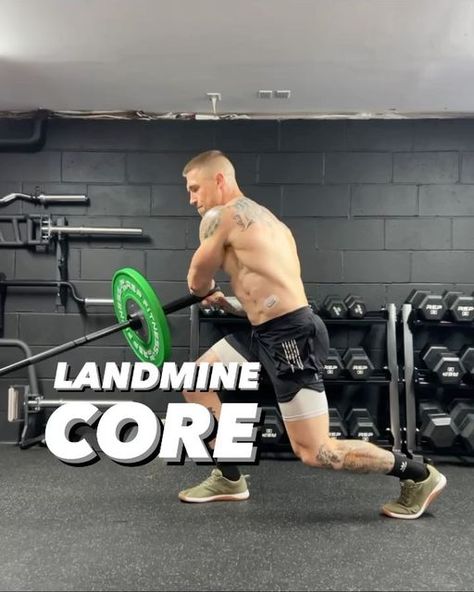 Jay T. Maryniak on Instagram: "🔥LANDMINE CORE🔥 SAVE and SHARE these landmine core variations and build them into your next workout✅ These exercises primarily focus on the core and build excellent rotational and anti rotational core strength and power✅ That’s one of the awesome things about the landmine. There is so much versatility especially with rotational movements✅ 1️⃣Rotational Split Jerk 2️⃣Kneeling Core Rotations 3️⃣Plank Truck Drivers 4️⃣Balanced Switch Presses These are a must do f Landmine Core Exercises, Aquatic Exercises, Benefits Of Exercise, Core Strength, Core Workout, Abs Workout