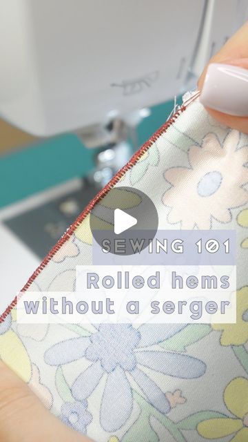 Anaïs | Sewing Addict and Pattern Designer on Instagram: "💙 Save this hack for your next #sewingproject !  🫣 I never mastered the #rolledhem foot!  If you're like me and need an alternative to either an overlocker or to using a special foot to make narrow rolled hems, I have just the solution:  ✅ On your regular sewing machie  ✅ With your regular presser foot  ✅ And a narrow zigzag stitch   Simply reduce the stitch length to a very small number and get hemming!  My machine is the @brothersews Innov-IS F560 but this works on any machine 😃  🌀Have you tried this before?  #sewing #sewingtutorial #sewinghacks #sewingtips #learntosew #sewing101 #overlocker" Overcast Stitch, Zigzag Stitch, Overlock Machine, Sewing 101, Handmade Projects, Edge Stitch, Online Group, Sewing Tools, Rolled Hem