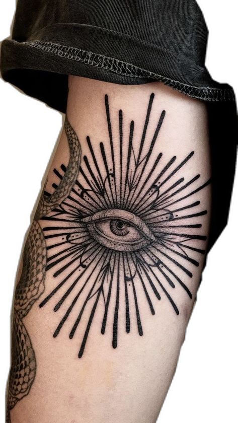 Eye Tattoo Leg, Fenrir Tattoo, Evil Eye Tattoo, Elbow Tattoos, 4 Tattoo, Tatuaje A Color, Gothic Tattoo, Knee Tattoo, Calf Tattoo