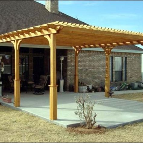 Pergola Pergola Dining, Timber Frame Pergola, Free Standing Pergola, Pergola Diy, Outdoor Covered Patio, Cheap Pergola, Patio Pergola, Building A Pergola, Wood Pergola