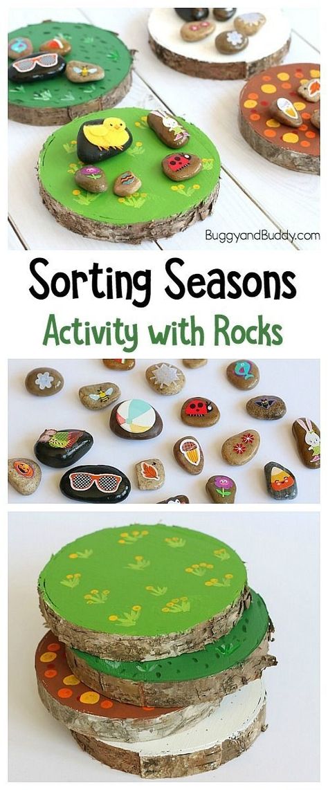 Activity For Preschool, Seasons Activities, Story Stones, Outdoor Classroom, Forest School, Sorting Activities, Outdoor Learning, Creative Learning, Montessori Activities