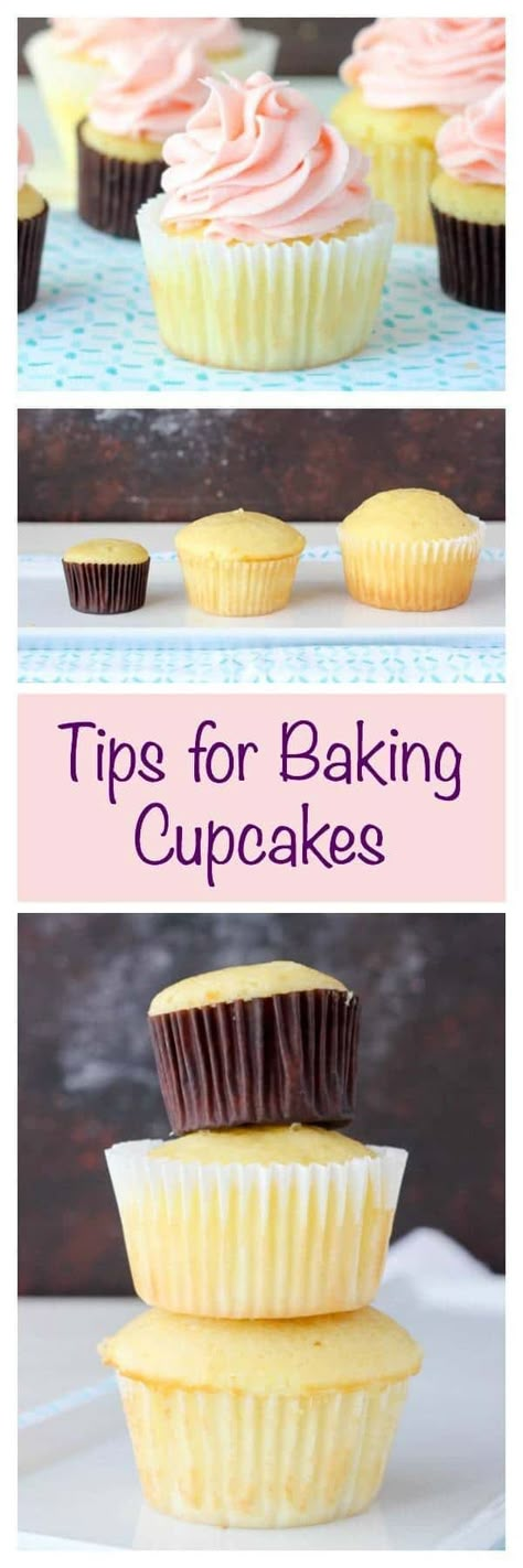 Everything you need to know when it comes to baking cupcakes. This is your go-to guide for how to bake the perfect cupcakes. How To Bake Cupcakes, Flavoured Cakes, Blackberry Curd, Grad Cupcakes, Funfetti Sprinkles, Cupcake Tips, Cupcake Bar, Perfect Cupcakes, Making Cupcakes