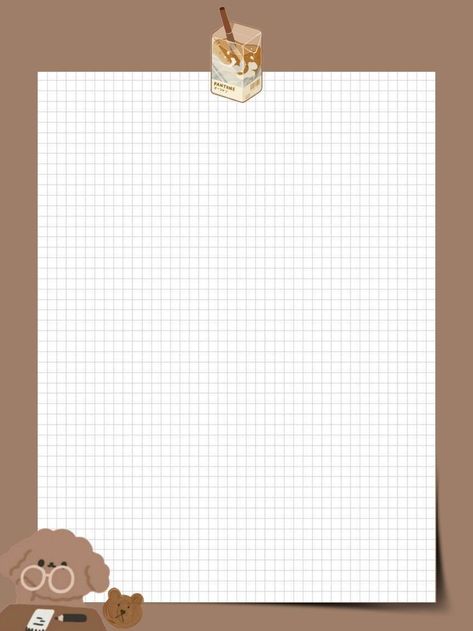 Kawaii Not Template, Brown Notes Template, Cute Page Template, Aesthetic Notepad Template, Kawaii Notepad Template, Kawaii Notes Template, Cute Notepad Template, Aesthetic Note Template, Cute Notes Template