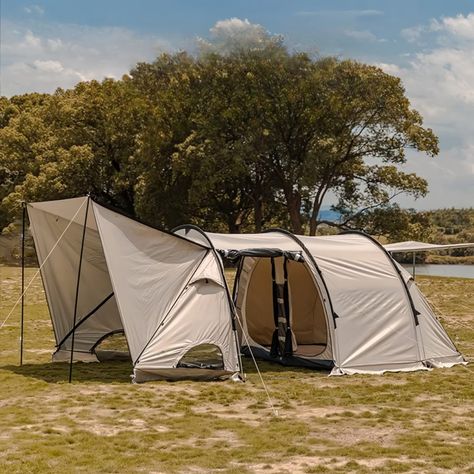 🔥LIMITED STOCK 😱 Spacious 5-8 Person Double-Room Camping Tent - Waterproof, Four-Season, Portable Outdoor Tunnel Shelter 📢 $1244.99 #shopping #onlineshopping Four Season, Camping Tent, Double Room, Tent Camping, Limited Stock, Tent, Camping