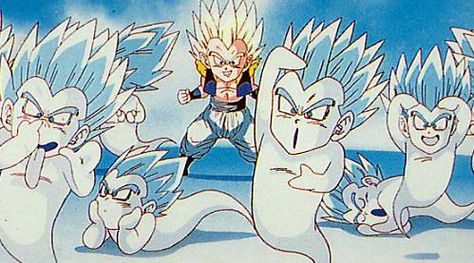 Gotenks and his Ghosts Ghost Gotenks Tattoo, Amine Wallpapers, Gotenks Ghost, Aminé Wallpaper, Spider Man Playstation, Goten Y Trunks, Dragon Ball Tattoo, Ghost Tattoo, Dragon Ball Image