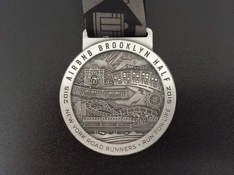 Medals Design, Brooklyn Half Marathon, Half Marathon Medals, Medal Design, Running Medal, Marathon Medal, Award Design, Race Medal, Running Medals