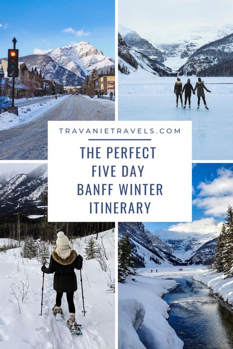 Banff Winter Things To Do In, Banff Ski Trip, Banff Itinerary Winter, Banff In December, Banff In The Winter, Winter In Banff, Banff Winter Itinerary, Lake Louise Canada Winter, Banff In Winter