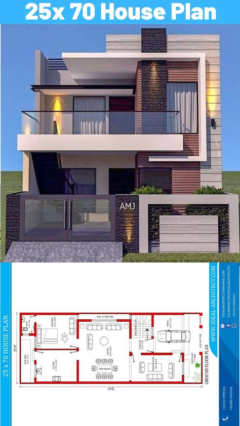 North East House Elevation Design, 35 Feet Front House Design, 3d House Plans Exterior, 30 60 Feet House Front Elevation, 30 Feet House Front Elevation, 25×70 House Plan, 35×70 House Design, 30 70 Feet House Plan, 20×70 House Plan