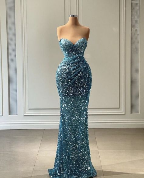 Glittery Prom Dresses Long, Blue Silver Prom Dress, Amazon Prom Dresses, Yellow Gowns, Sparkly Formal Dress, Matric Dress, Blue Mermaid Prom Dress, Designer Party Dresses, Classy Prom Dresses