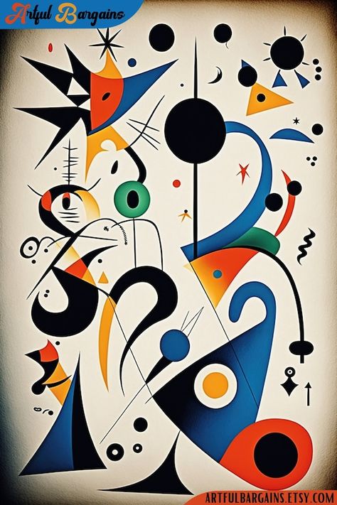 Miro Artist, Miro Art, Modern Wall Painting, Miro Paintings, Joan Miro Paintings, Kandinsky Art, Dada Art, Cubism Art, Abstract Face Art